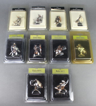 10 Britains Zulu War metal figures in blister packs, all Zulu Warriors comprising nos 20005, 20011, 20019, 20021, 20031, 20032, 20033, 20034 20035 and 20052