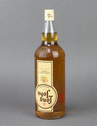 A 1980's 1.5l optic bottle of Long John blended whisky 40% vol.  
