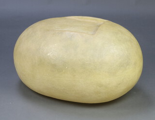 Light Division, Pietrarubbia, Italy, an unusual fibreglass egg shaped floor lamp 50cm h x 70cm w x 55cm d  
