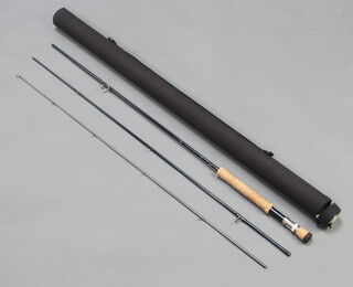 A Vision 3 piece 9' trout fishing rod with 7 line weight in original tube 