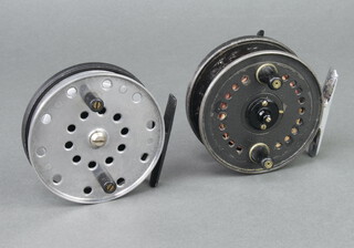 A 1950's WJ Young Seldex coarse fishing reel and an anchor 4" trotting reel 