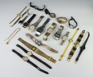 A quantity of ladies and gentleman's modern wristwatches 