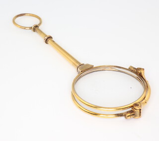 A pair of Edwardian gilt metal lorgnettes 