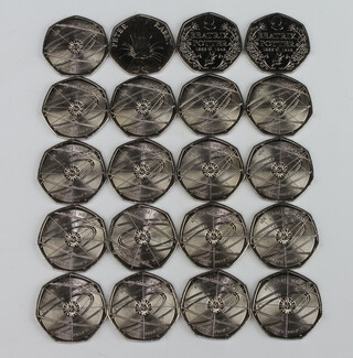 A quantity of 50 pence pieces 2016 and 2017 