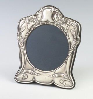 A repouse silver Art Nouveau style photograph frame 17cm