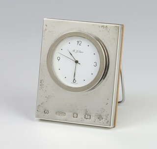A silver mounted time piece, Sheffield 2000, 7cm 