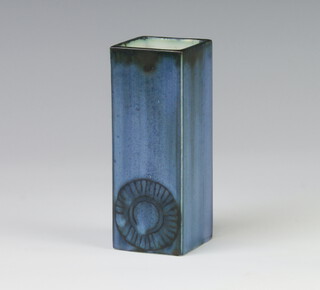 A Troika square shaped vase with roundel decoration 11cm 