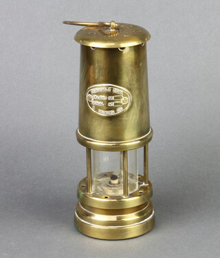 A Ferndale Coal and Mining Company brass coal miners safety lamp 21cm h x 8cm diam.  