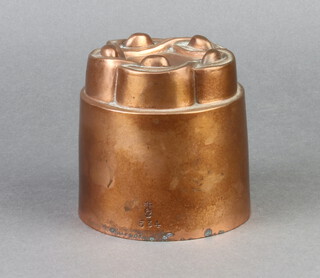 Benham Froud, a copper jelly mould with sceptre mark, marked 534, 11cm x 10cm 