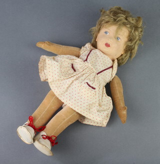 A Chad Valley "Mabel Lucie Attwell" felt doll (with Chad Valley label to base of foot) 33cm  
