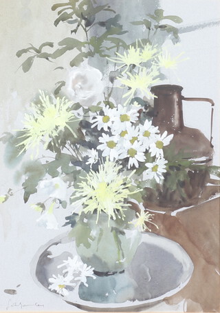 ** John Yardley born 1933, watercolour signed, a still life vase of flowers 49.5cm x 35.5cm **PLEASE NOTE - Works by this artist may be subject to Artist's Resale Rights 