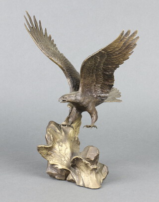 Franklin Mint, a bronze figure "Wings of Glory" after Ronald Van Ruyckevelt 21cm h x 21cm w x 14cm d 
