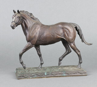 Franklin Mint, after Dr Robert Taylor, a bronze figure "Poised for Glory" a figure of a walking horse 19cm x 19cm x 8cm 