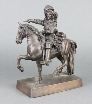 Franklin Mint, a bronze figure of Louis XIV Versailles 25cm x 17cm x 8cm 