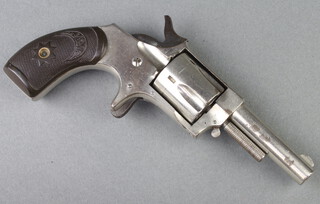 Forehand & Wadsworth, a Russian model 32 five shot revolver, the chamber and butt of the grip marked 18528 