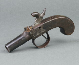 Thomas Richards, a 19th Century percussion pocket pistol, the 5cm barrel with proof marks (hammer currently not attached to pistol) 