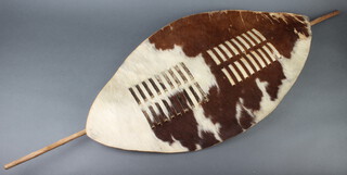 A hide Zulu shield 86cm x 43cm 