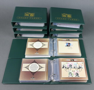 Eight albums of Elizabeth II GB stamp cards  
