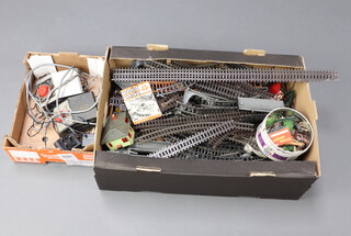 Two Triang power units and a collection of Dublo track