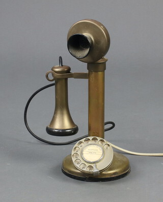 A brass candlestick telephone for the Centenary of the Telephone 1876-1976 
