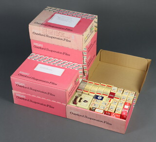 Seven shallow cardboard boxes containing a collection of Days Gone Lledo model cars 