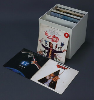 An interesting collections of vinyl LP's albums and records to include an uncommon Willy Wonka and the Chocolate factory soundtrack, Star Wars original gatefold, Clockwork Orange, ET, Snowman, On Her Majesty's Secret Service