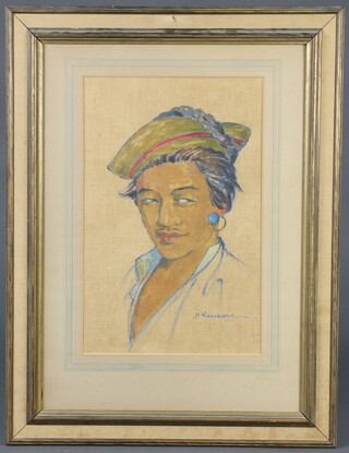 D Newsome, watercolour, study of a young man 47cm x 39cm 