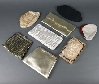 A lady's beadwork purse, 1 other purse and 6 evening bags 
