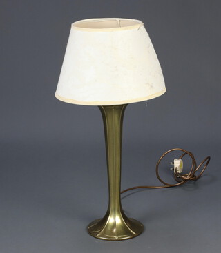 An Art Nouveau style gilt metal table lamp 40cm h x 16cm w 