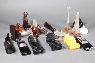 An Avon novelty aftershave bottle in the form of a pistol and 12 others 