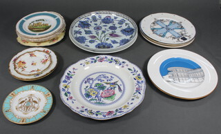 A Fortnum & Mason side plate, minor decorative wall plates 