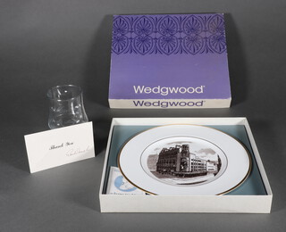A Wedgwood Paul Daniels "Its Magic" commemorative plate together with an engraved goblet and an autographed thank you card 