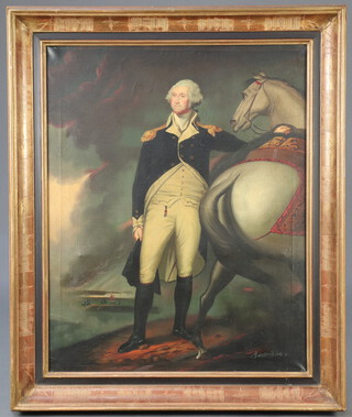 20th Century oil on canvas, George Washington 75cm x 60cm 
