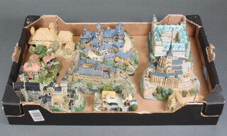 A Danbury Mint model - The Alcazar 20cm and a collection of other model castles etc (4 a/f)