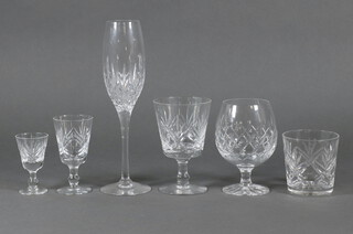 A large quantity of cut glass tableware 