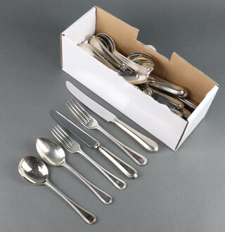 A part set of silver plated Arthur Price cutlery with beaded decoration (41 pieces)