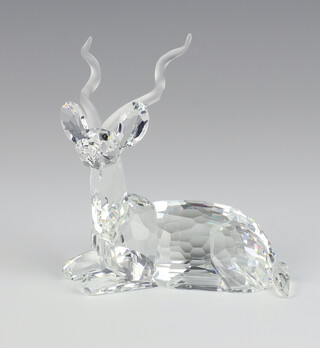 A Swarovski figure of a Kudu, designed by Michael Stamey from The Inspiration Africa Series, annual edition 1994 10cm boxed and with paperwork 