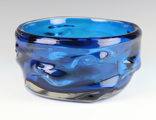 A Whitefriars dark blue deep bowl 21cm 