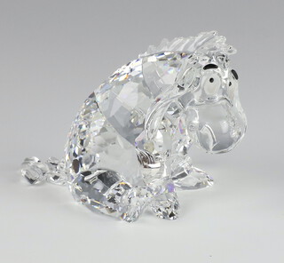 A Swarovski Crystal figure of Eeyore modelled by Mario Dilitz 910000081 7cm, boxed 
