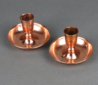 A pair of 19th Century copper and brass campaign candlesticks 5cm x 8cm