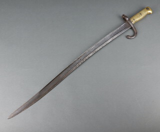 A French chassepot bayonet, the blade dated 1867, no scabbard, some corrosion to the blade 