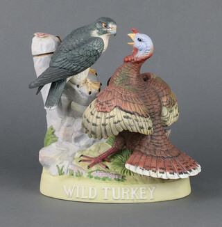 Austin.Nichols and Sons Company Wild Turkey 100% proof bourbon, a 1986 limited edition porcelain Wild Turkey and Falcon no.11, AN584 decanter, complete with box  
