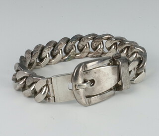 A 925 bracelet with buckle clasp, 106 grams 