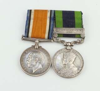 A pair of medals to Capt.G.R.Coles 30th Lancers I.A. comprising British War medal and India General Service medal with Afghanistan NWF 1919 bar 