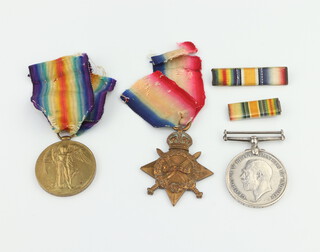 A World War One trio of medals to 4769 Pte.L.Cole.17/Lond.R 