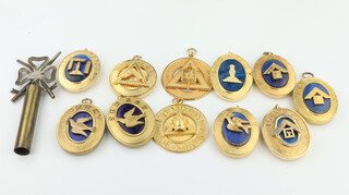 A collection of Masonic Past Provincial Grand Officers collar jewels