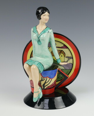 A Kevin Francis ceramic model of young Clarice Cliff by Andy Moss 24cm 