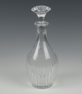 A Baccarat Crystal mallet shaped decanter and stopper 27cm, boxed 