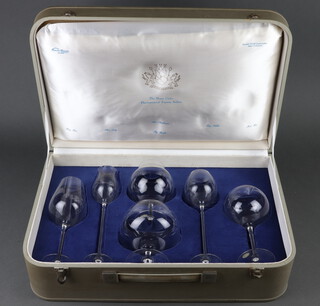 A cased set of 6 Moser toasting glasses 