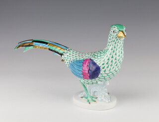 A Herend figure of a standing pheasant 5178 17cm 